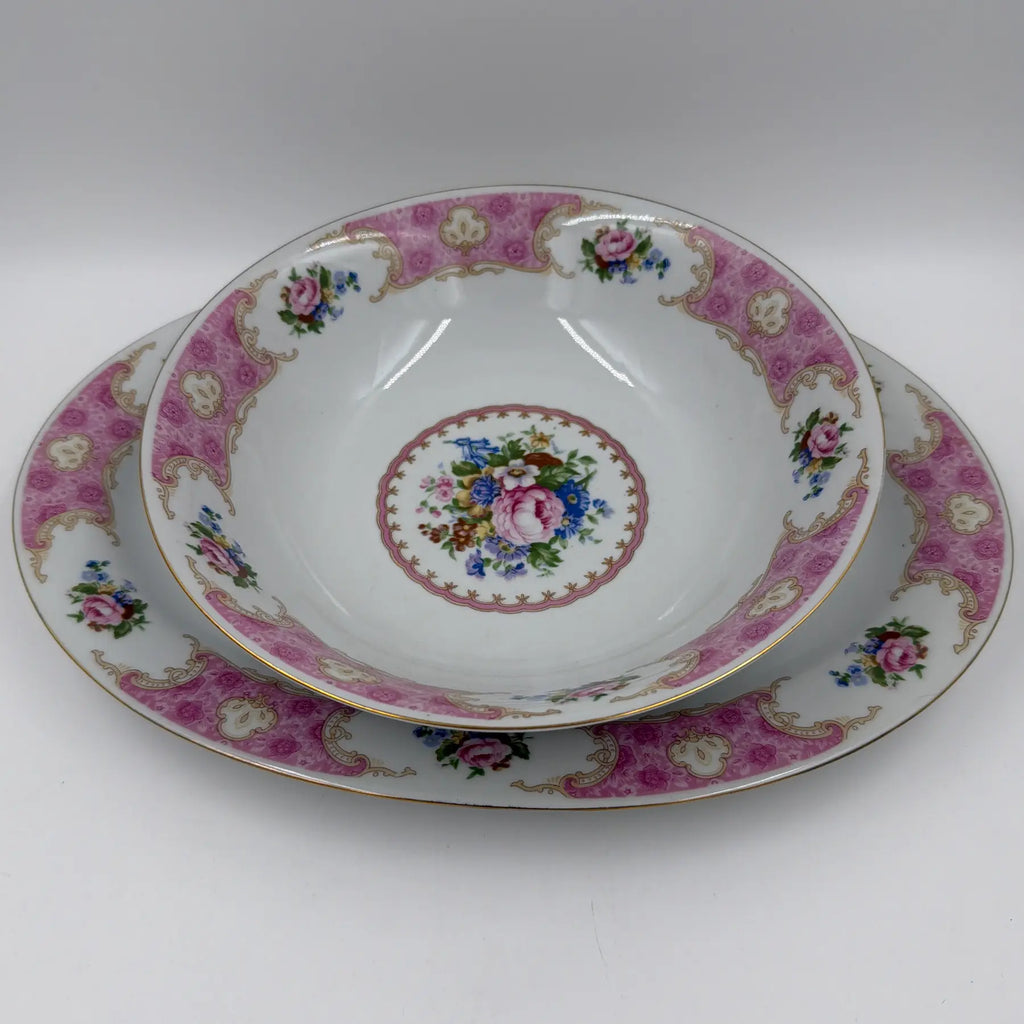 1990s Remington Red Sea Fine China Set With 12 Place Settings - 67 Piece