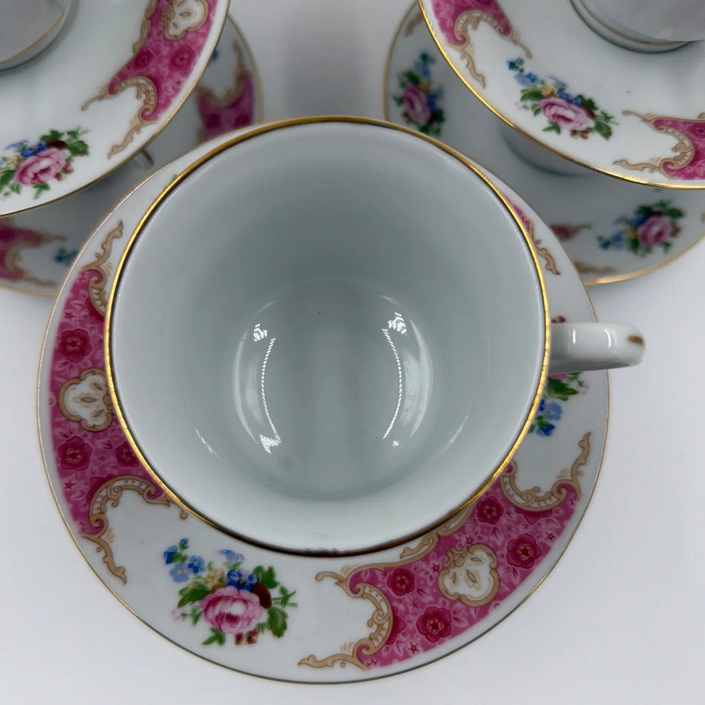 1990s Remington Red Sea Fine China Set With 12 Place Settings - 67 Piece