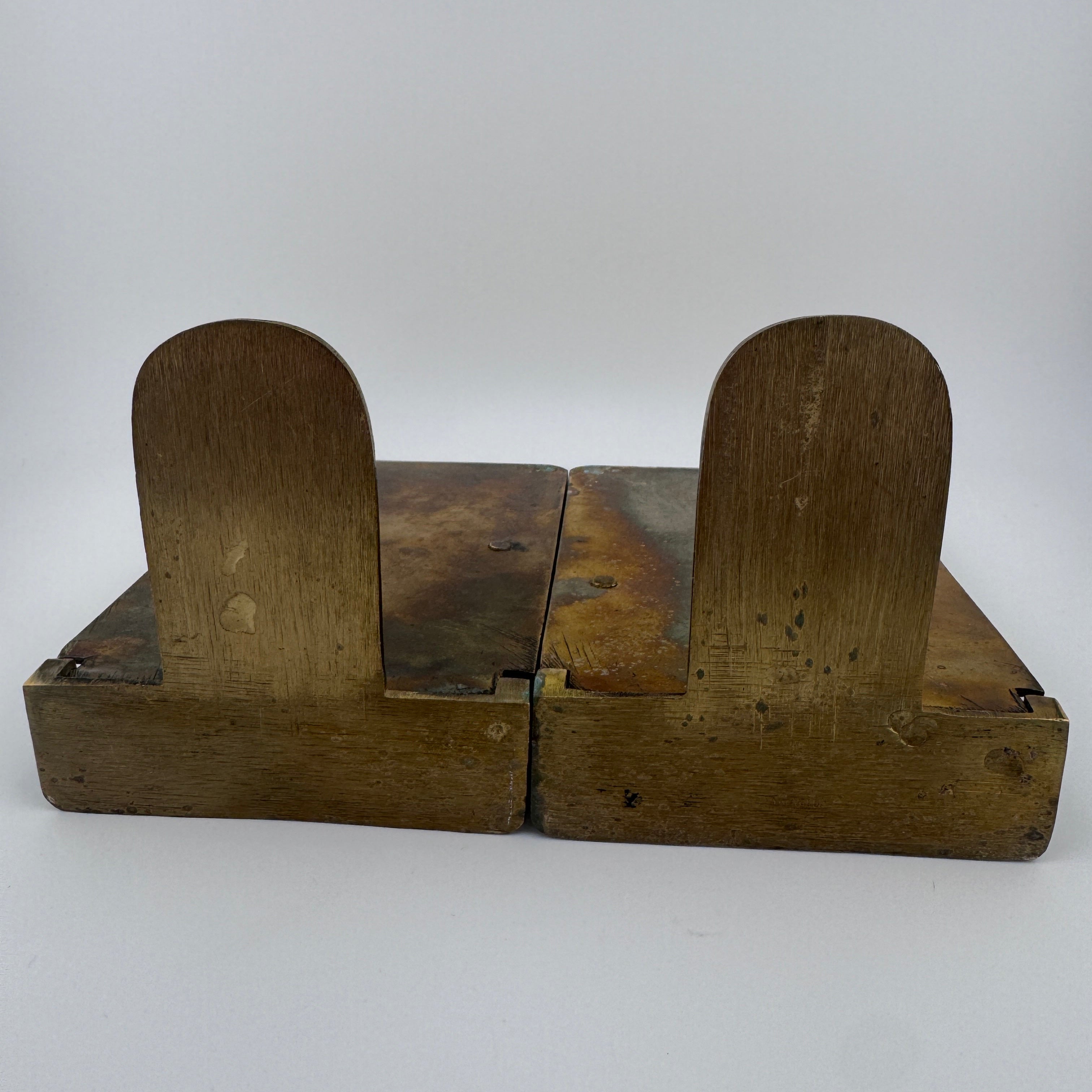 Solid Brass Folding Fish Koi Bookends - Pair