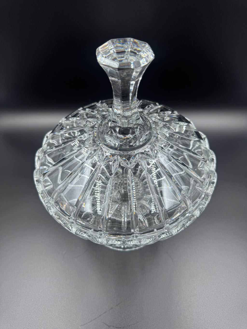Godinger "Olympia" Lead Crystal Pedestal Candy Jar With Lid