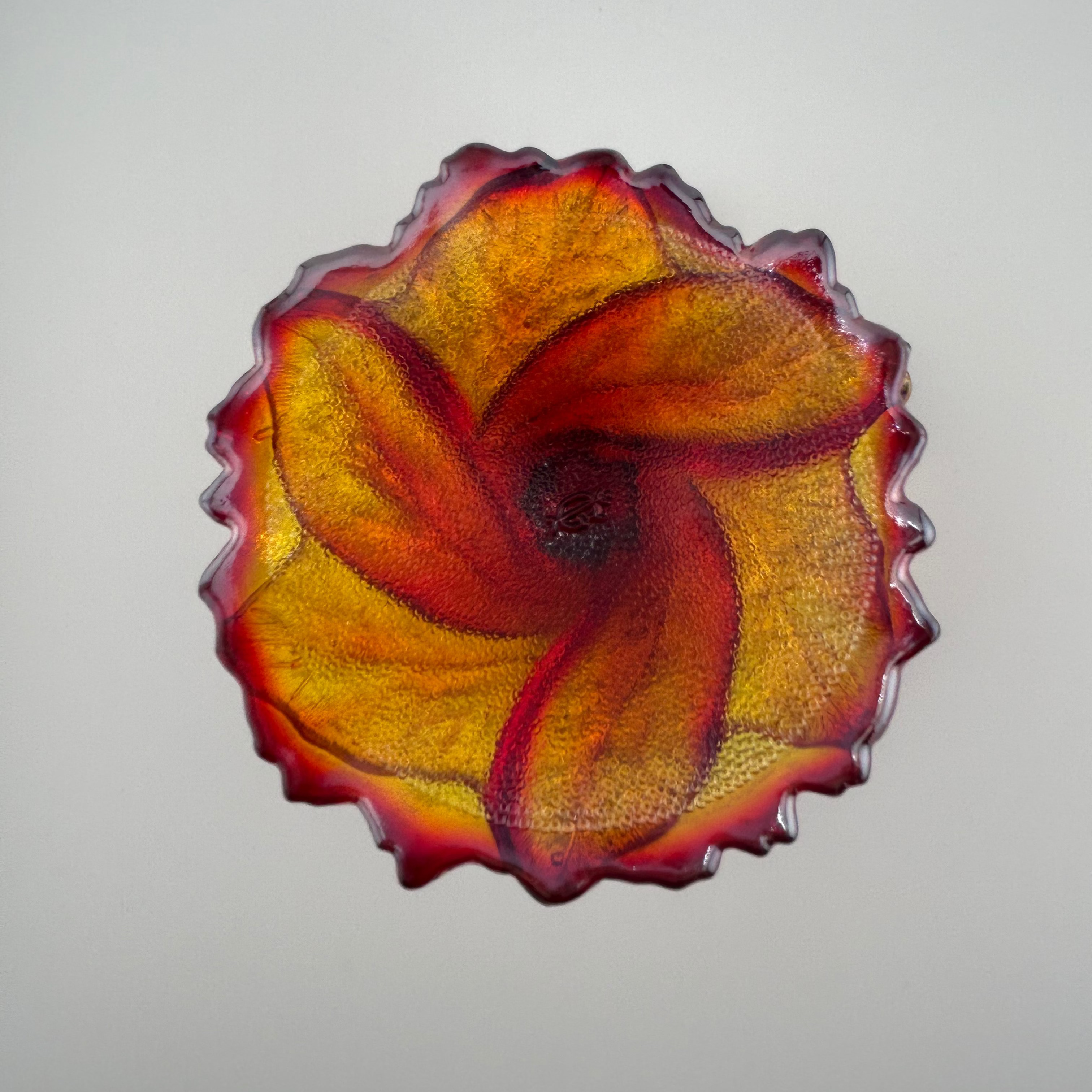 Imperial Glass  Co. compote in an Acanthus Leaf pattern - Ruby Red  C. 1930-60