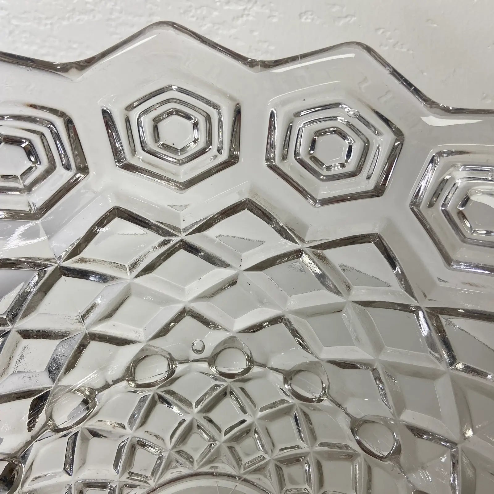 Antique "Hexagonal Bullseye" Patterned Compote by Dalzell, Gilmore & Leighton Co.