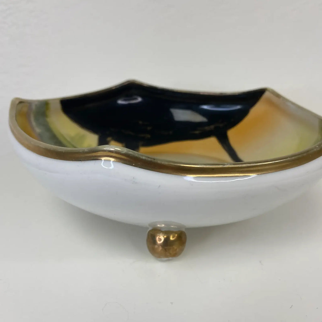 Antique Morimura Nippon Hand-Painted Footed Bowl, Ca. 1911–1921