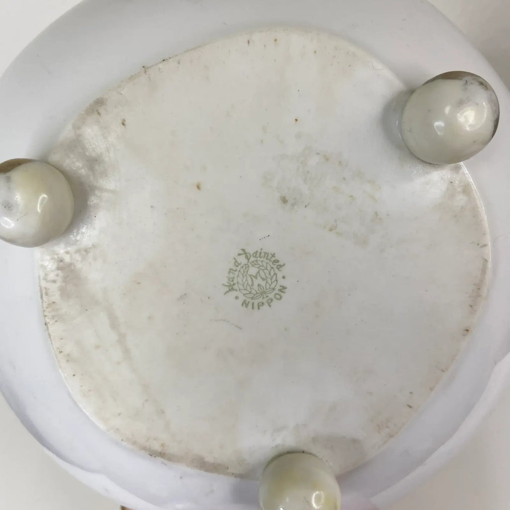 Antique Morimura Nippon Hand-Painted Footed Bowl, Ca. 1911–1921