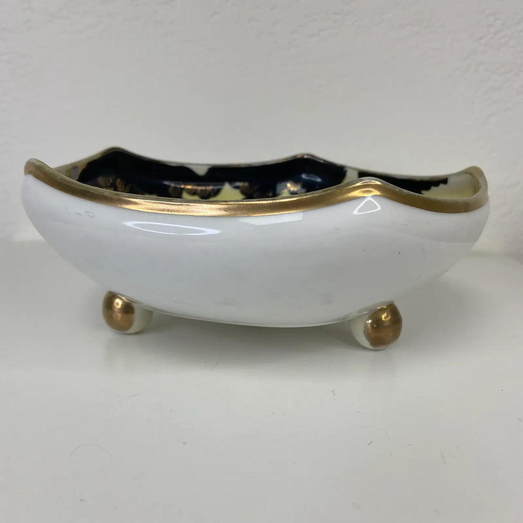 Antique Morimura Nippon Hand-Painted Footed Bowl, Ca. 1911–1921