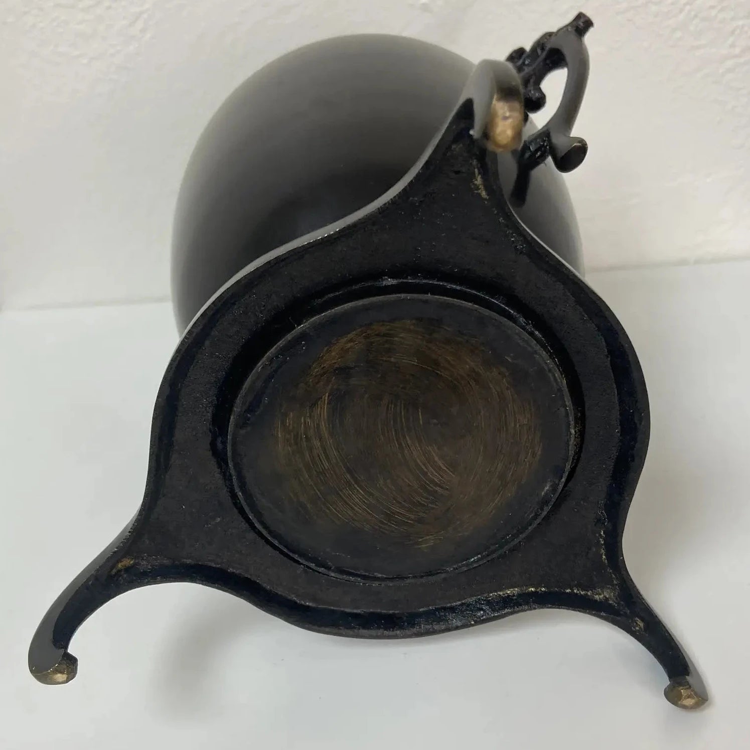 Antique Japanese Usubata Tripod Bronze Vase