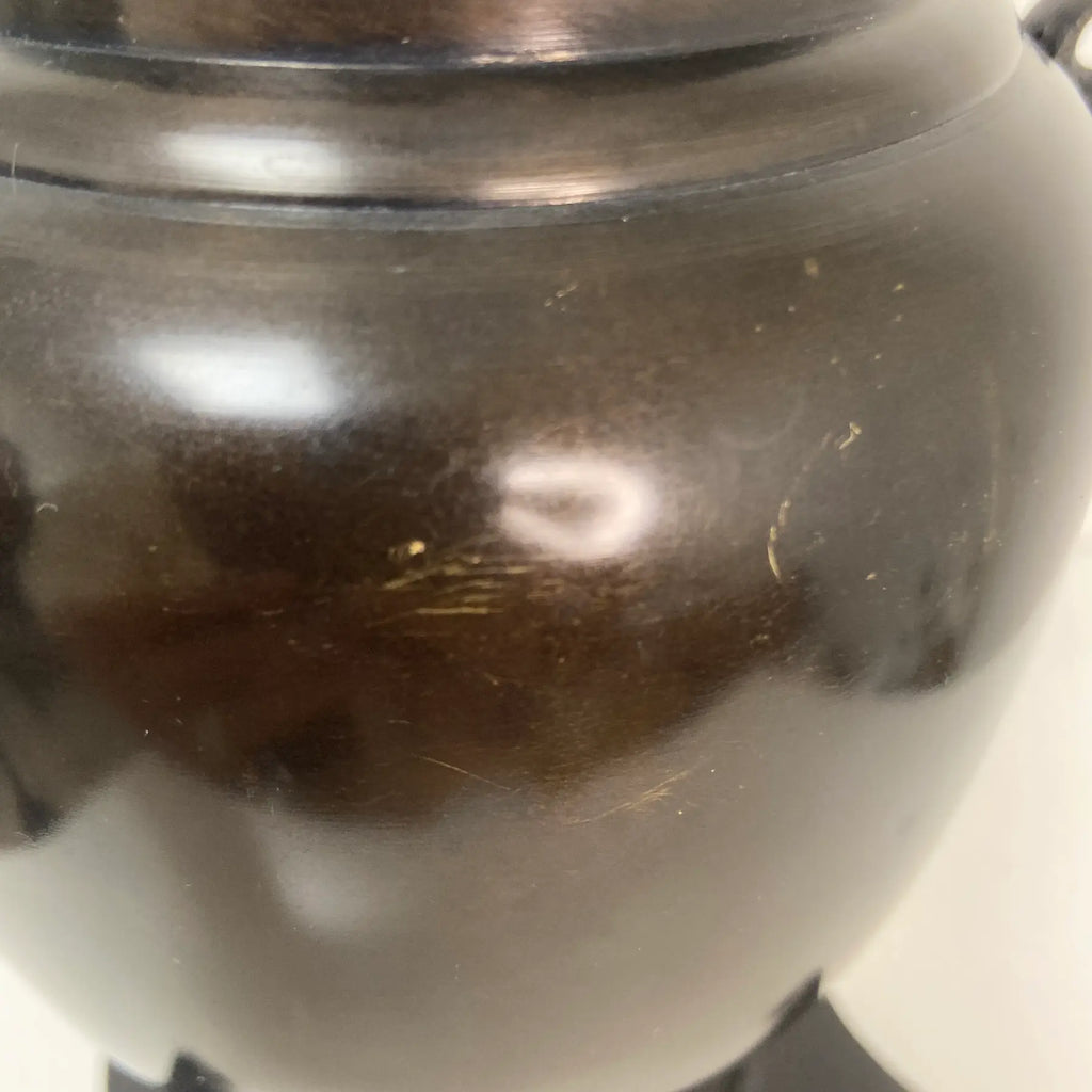 Antique Japanese Usubata Tripod Bronze Vase