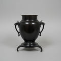 Antique Japanese Usubata Tripod Bronze Vase