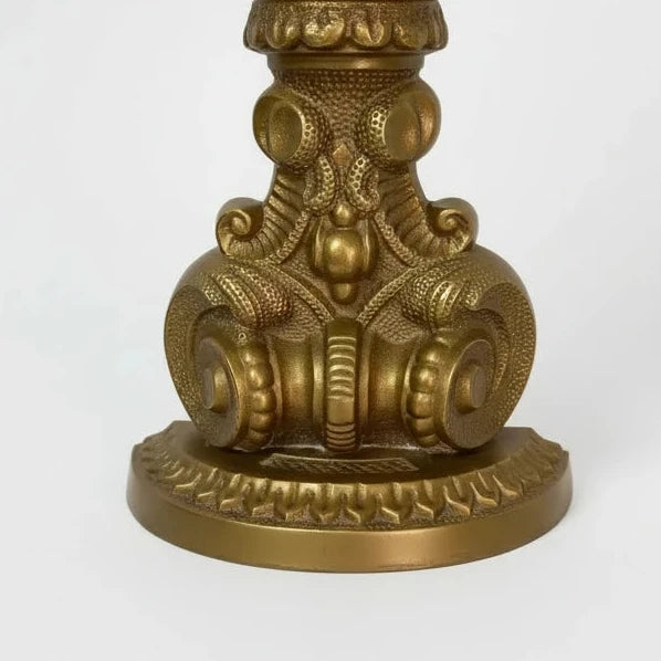 Ornate Brass Baroque Andiron Styled Bookends - Pair