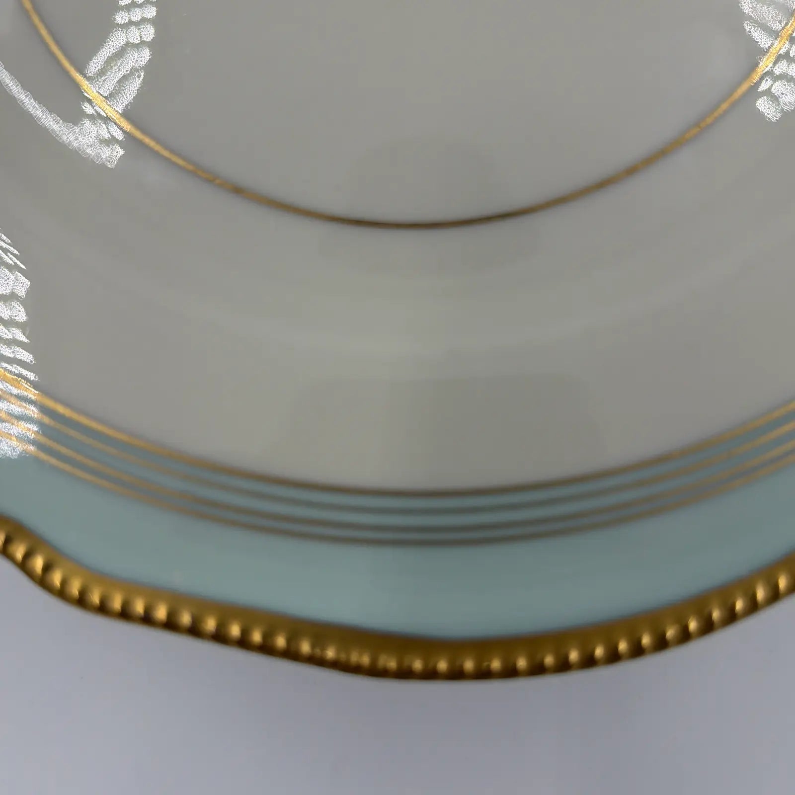 10 Castleton "Tremont" Pattern Plates - Light Blue Aqua