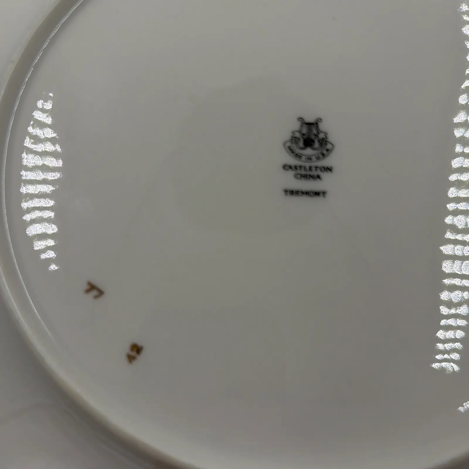 10 Castleton "Tremont" Pattern Plates - Light Blue Aqua