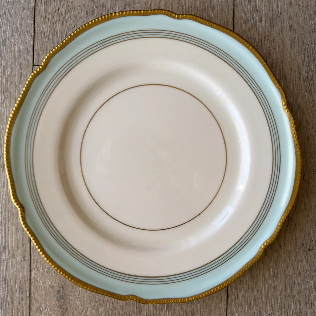 10 Castleton "Tremont" Pattern Plates - Light Blue Aqua