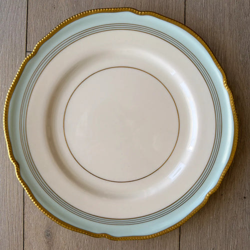 10 Castleton "Tremont" Pattern Plates - Light Blue Aqua