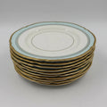 10 Castleton "Tremont" Pattern Plates - Light Blue Aqua
