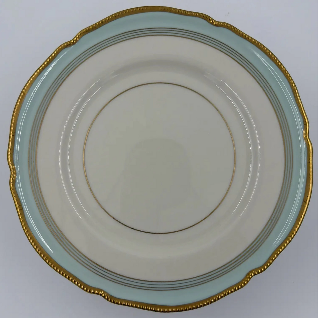10 Castleton "Tremont" Pattern Plates - Light Blue Aqua