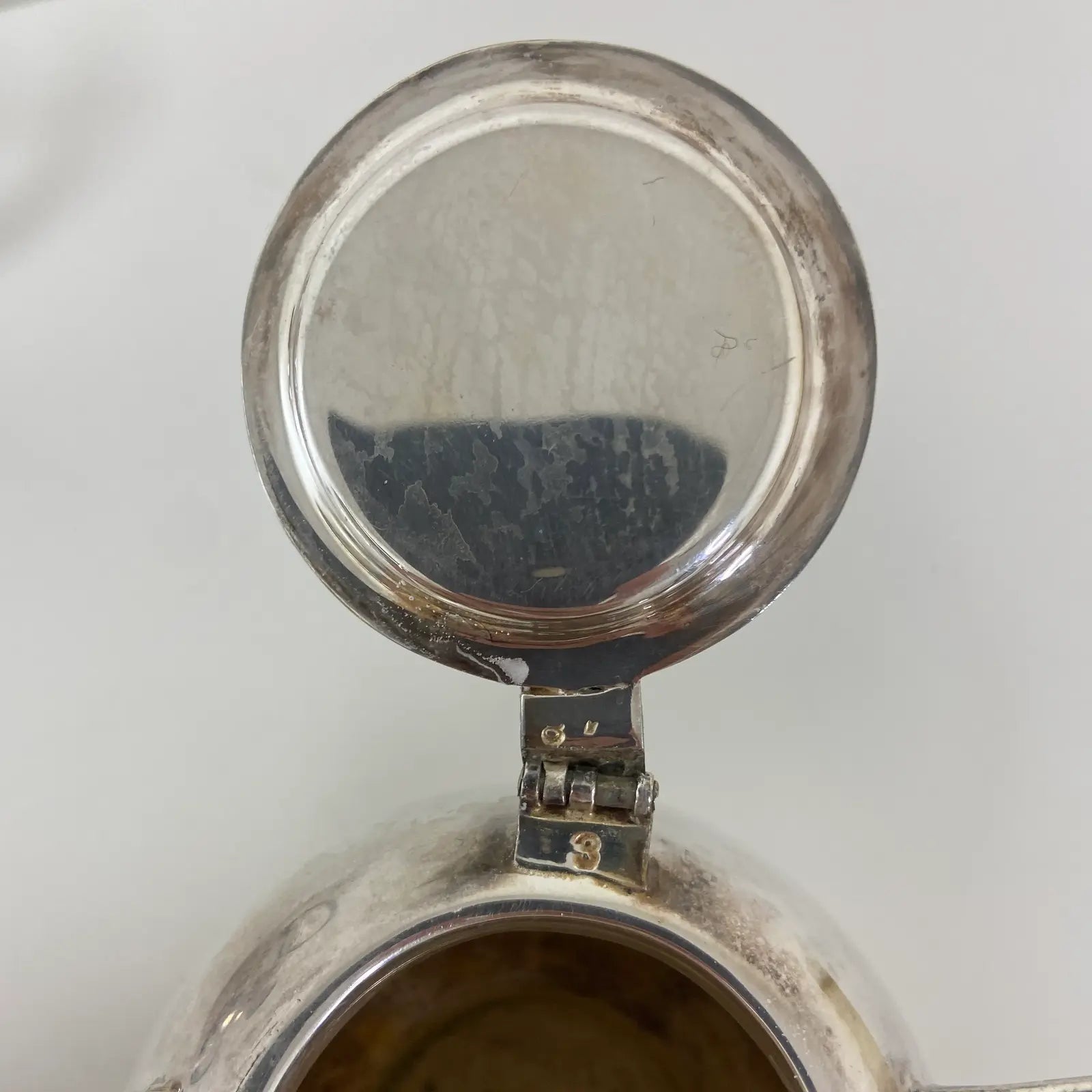 Los Castillo Taxco Silverplate Sugar & Creamer Set With Stone Inlay- 2 Pieces