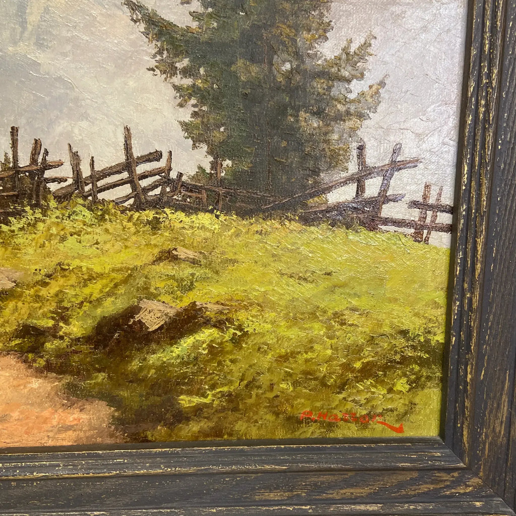 "Mountain Scene" - Landscape oil painting - by Paul Haller.