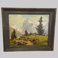 "Mountain Scene" - Landscape oil painting - by Paul Haller.
