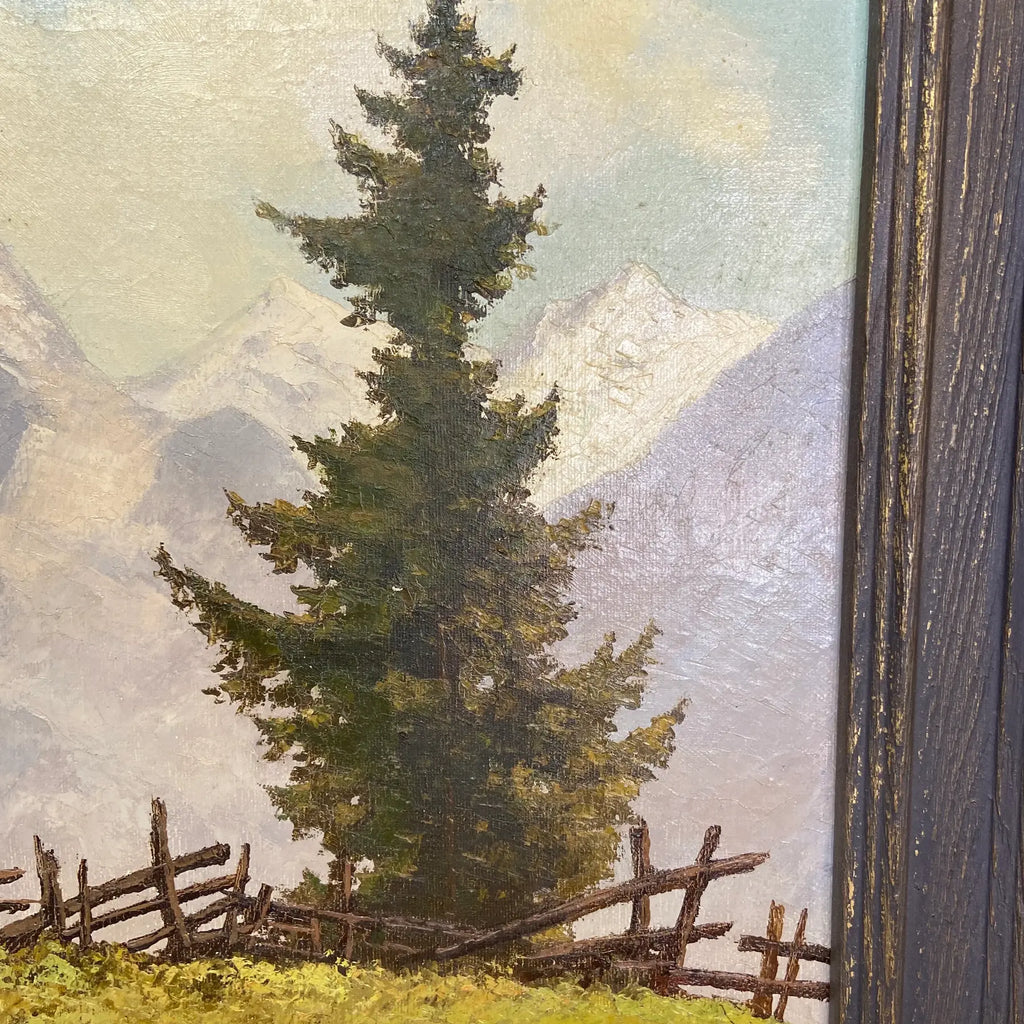 "Mountain Scene" - Landscape oil painting - by Paul Haller.