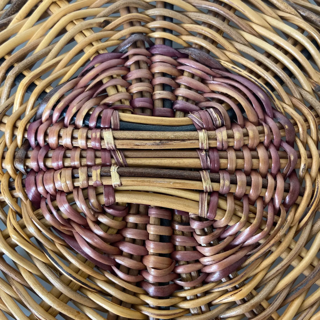 Handwoven Rattan Loop - Scallop Rim Basket