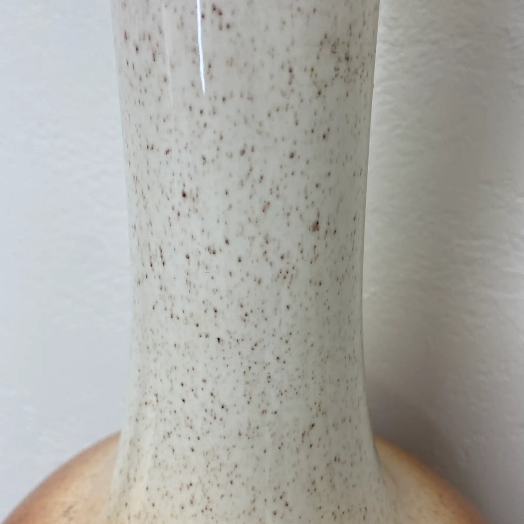 Speckled Glaze Ceramic Lamp With Original Shade – Leviton Socket, Gilbert Wiring