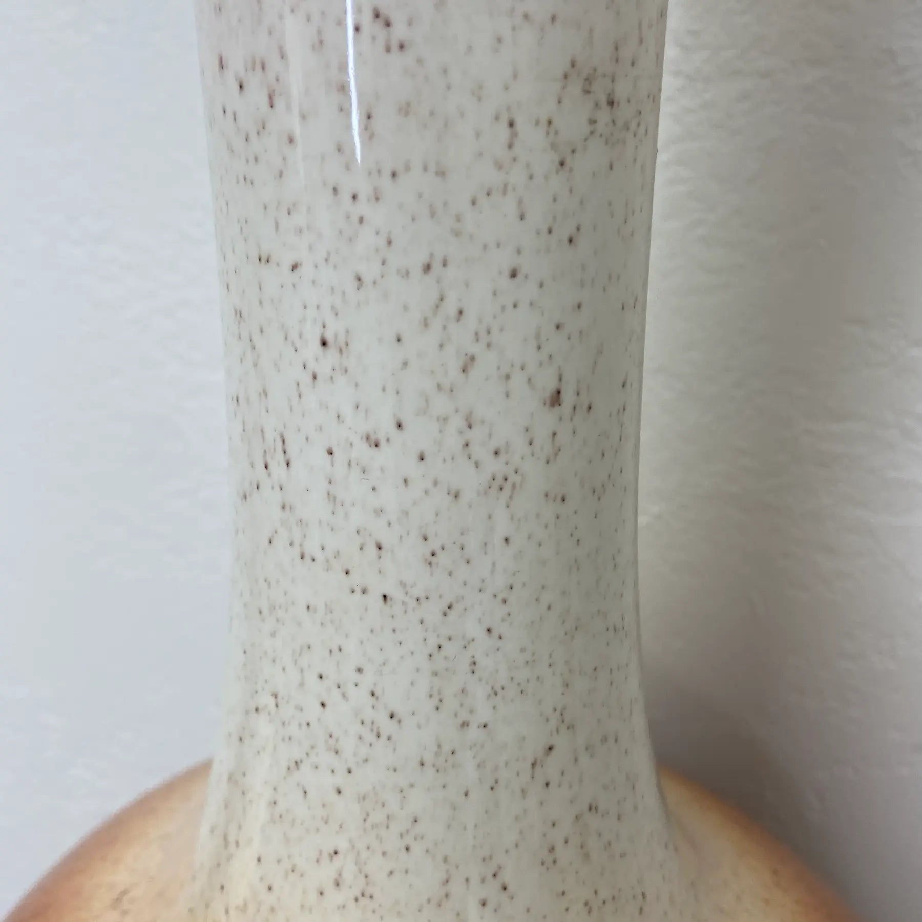 Speckled Glaze Ceramic Lamp With Original Shade – Leviton Socket, Gilbert Wiring