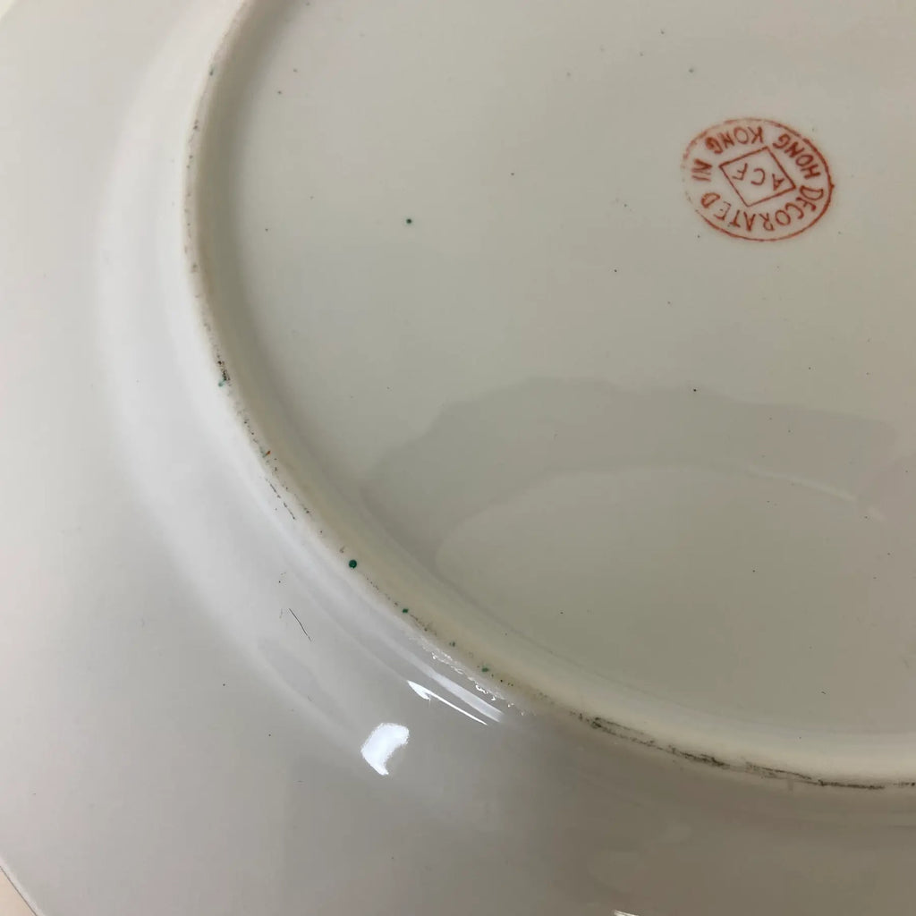 ACF Japanese Porcelain Painted Chrysanthemum Plate With Gold Detailing