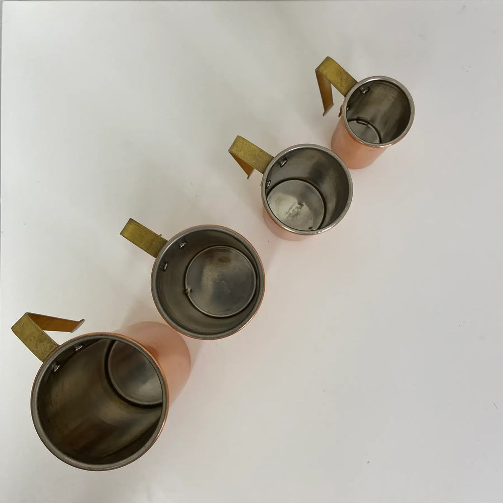 B & M Duoro Copper and Brass Measuring Cups – Set of 4