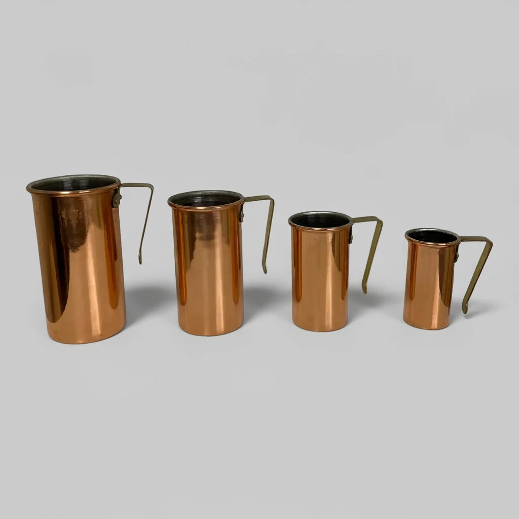 B & M Duoro Copper and Brass Measuring Cups – Set of 4