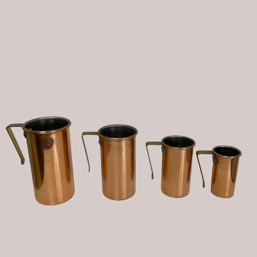 B & M Duoro Copper and Brass Measuring Cups – Set of 4