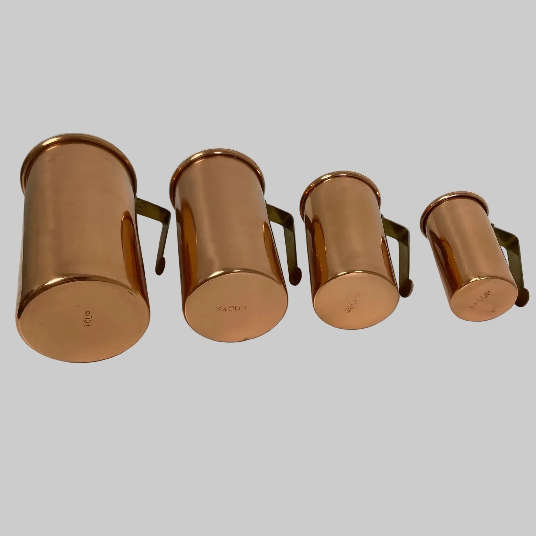 B & M Duoro Copper and Brass Measuring Cups – Set of 4
