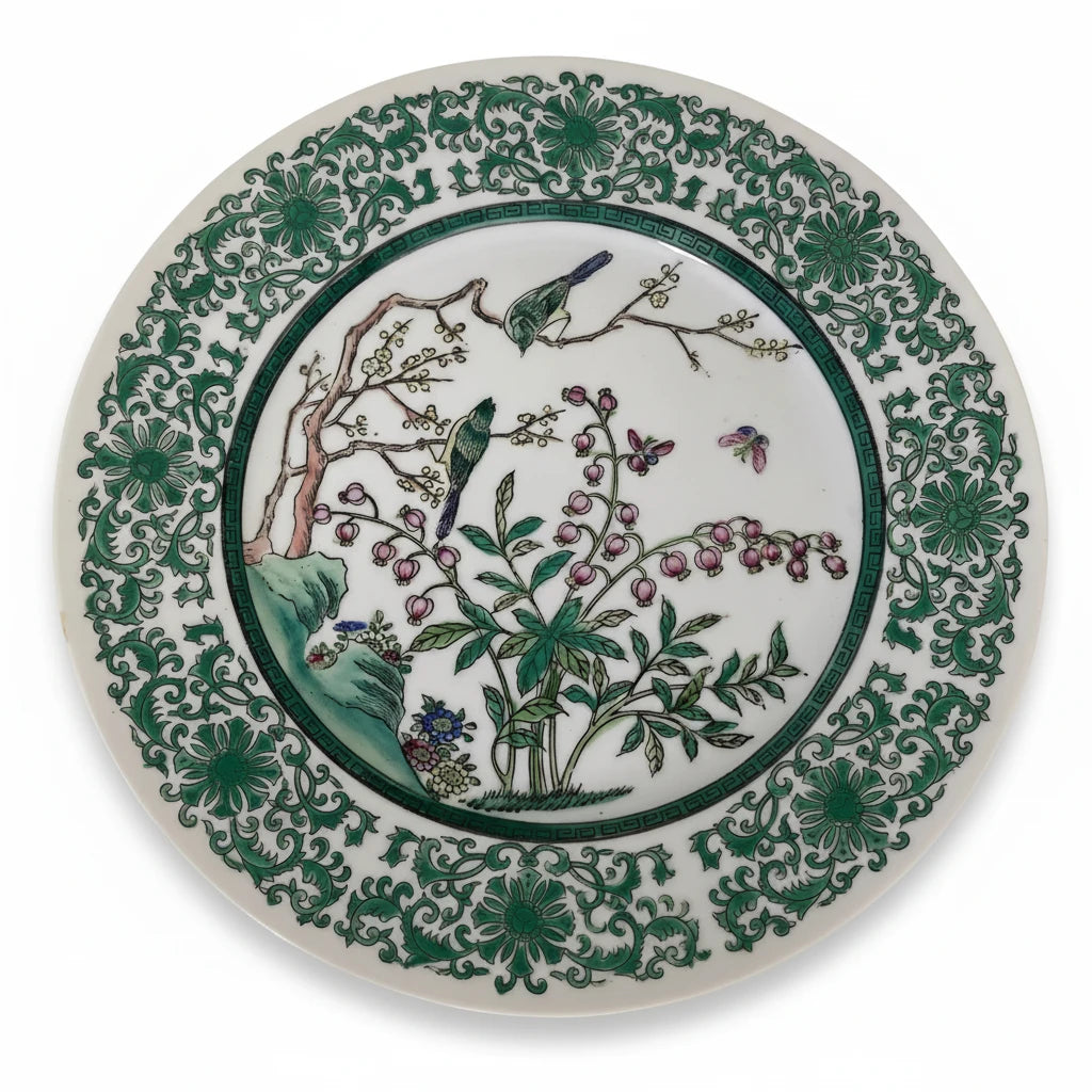 Famille Verte-Style Decorative Porcelain Plate – Made in Macau