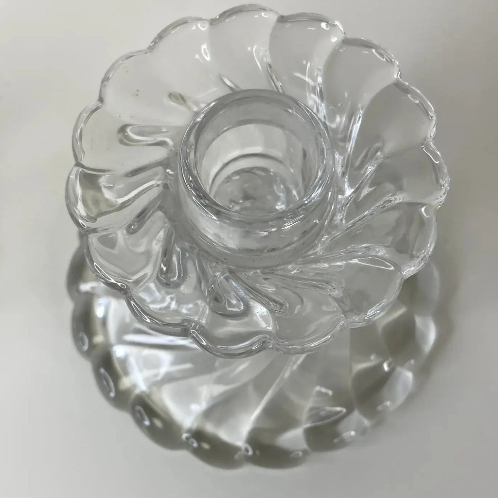 Fostoria "Colony" Pressed Glass Candle Holders – a Pair