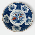 Japanese Imari-Style Scalloped Porcelain Bowl With Peony & Chrysanthemum Motif