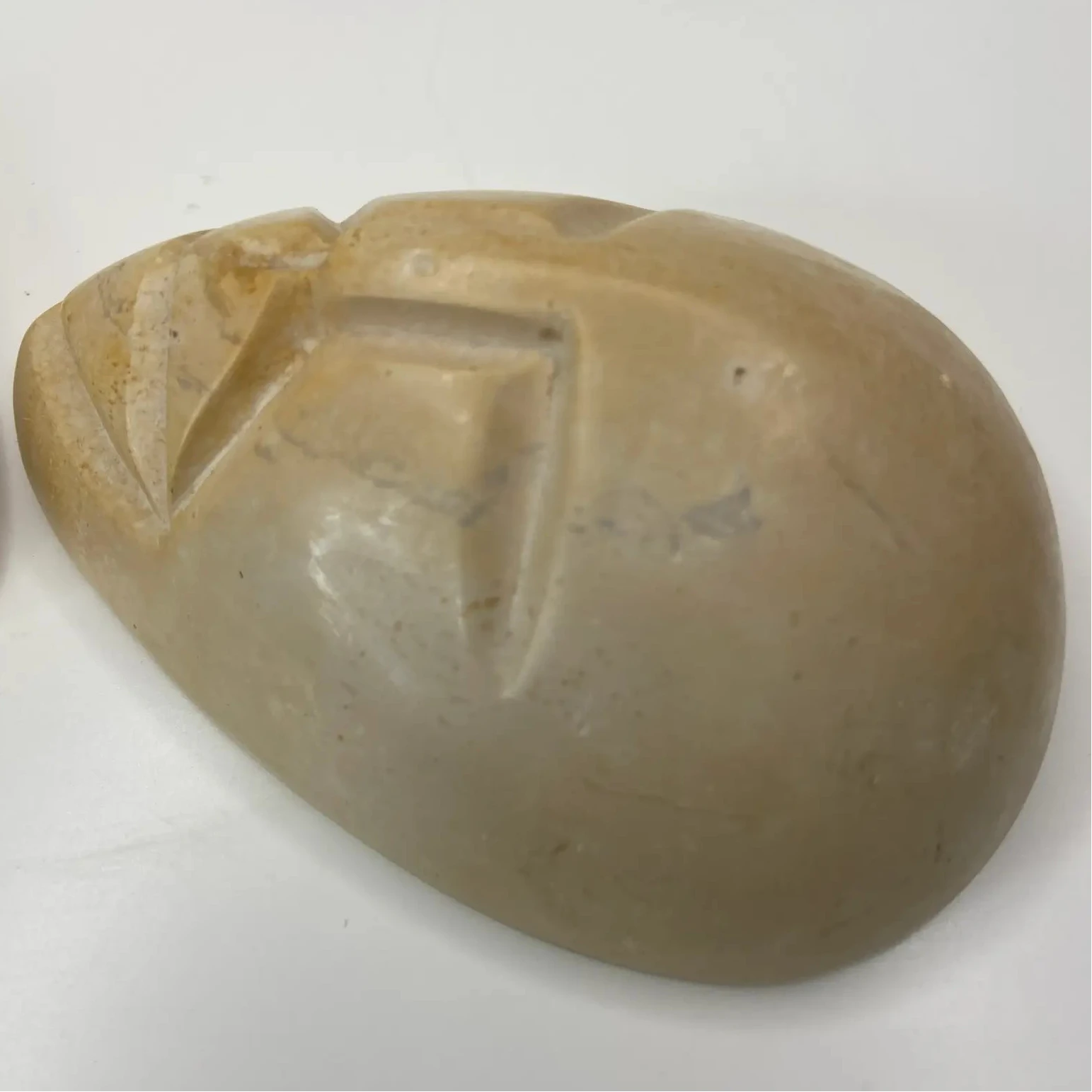 Kenyan Soapstone Face Box – Carved Lidded Trinket Box by Besmo