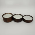 Mirrored Wood Plateau / Coaster / Display Riser – Stacking Set of 3