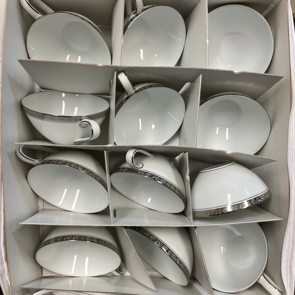 Vintage Noritake “Silvester” 6340 Fine China Dinner Service – 80 Pieces – Service for 12 – Japan, Circa 1960s