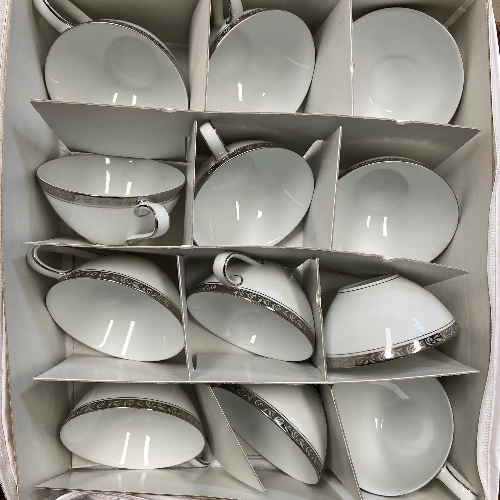 Vintage Noritake “Silvester” 6340 Fine China Dinner Service – 80 Pieces – Service for 12 – Japan, Circa 1960s