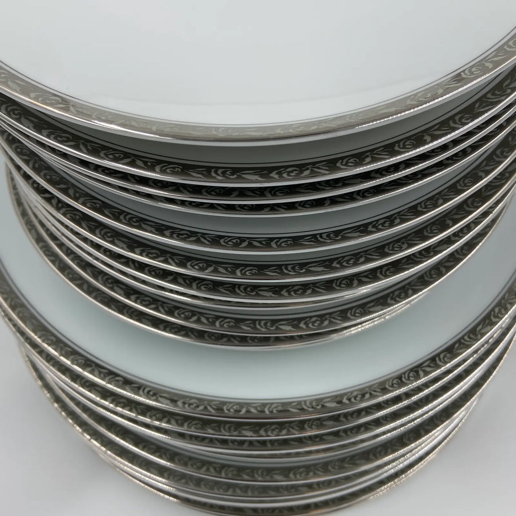 Vintage Noritake “Silvester” 6340 Fine China Dinner Service – 80 Pieces – Service for 12 – Japan, Circa 1960s