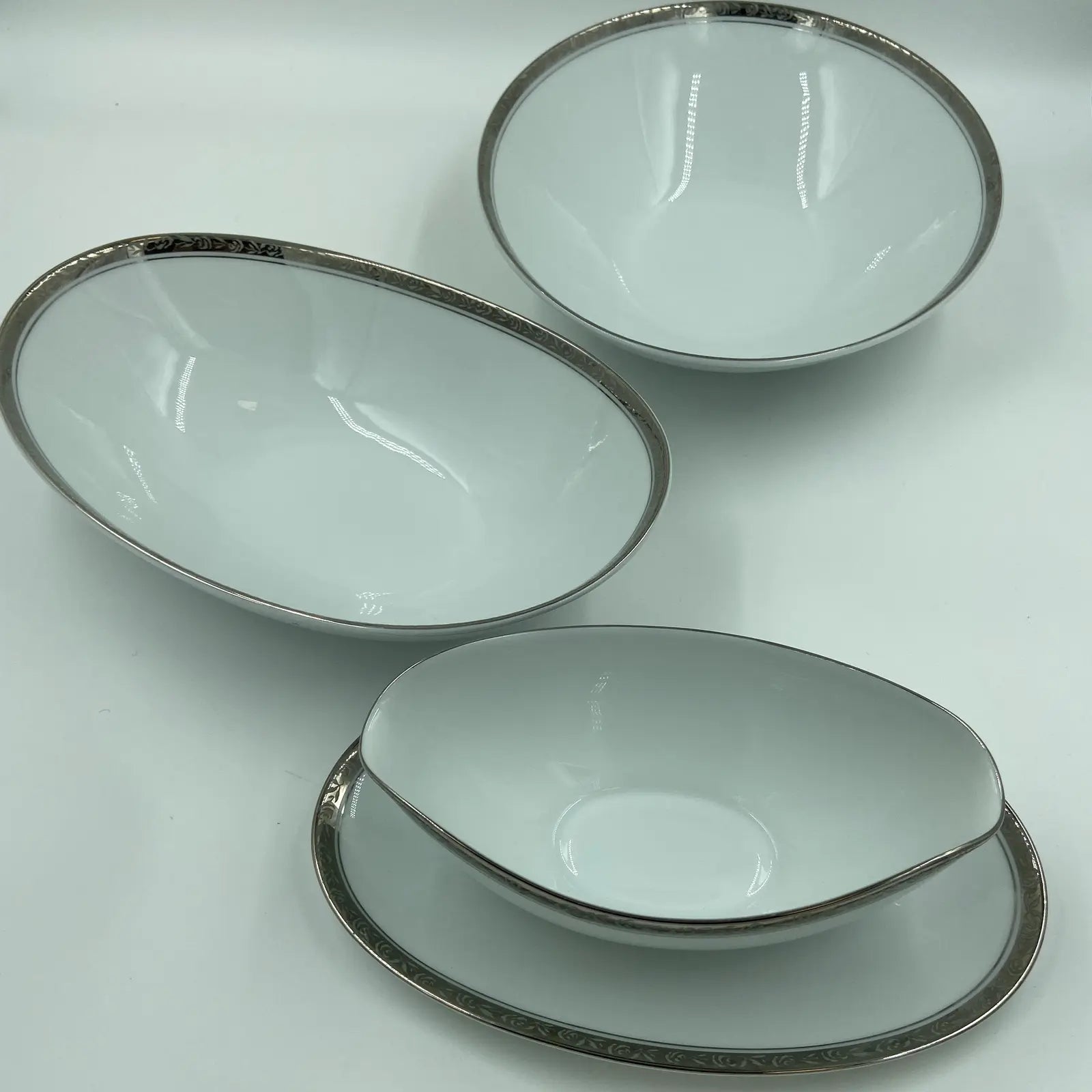 Vintage Noritake “Silvester” 6340 Fine China Dinner Service – 80 Pieces – Service for 12 – Japan, Circa 1960s