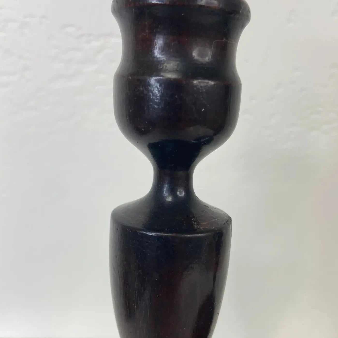 Turned Hardwood Candlestick Holders – a Pair